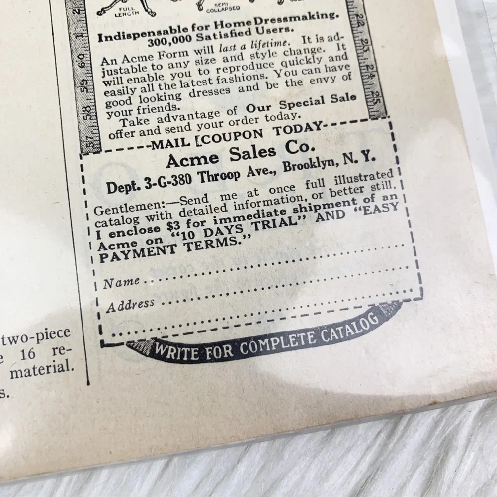 LOWEST PRICE Vintage McCall's 1923 Newspaper Sewing Dress Pages - Picture 16 of 16